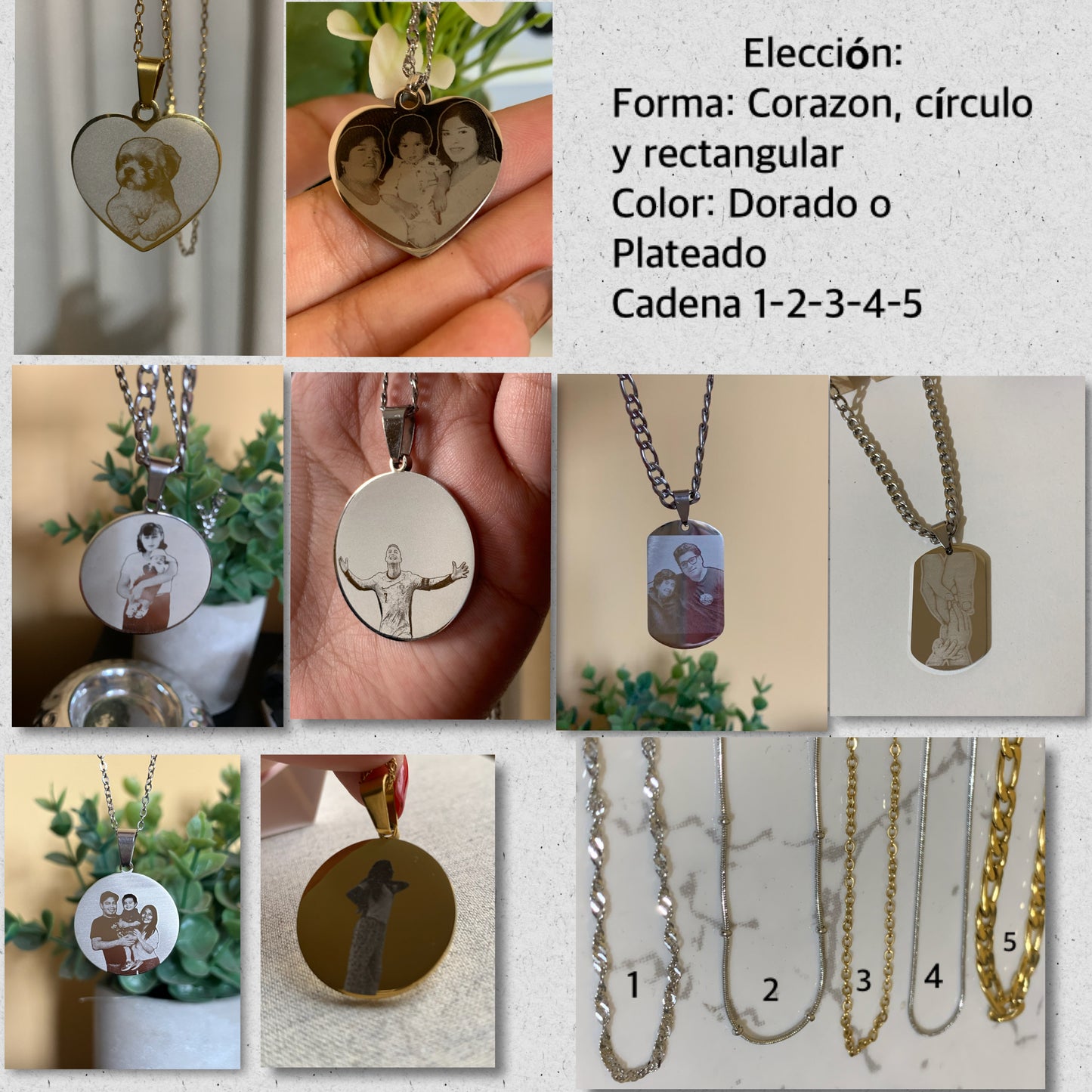 Collar Fotograbado Personalizado