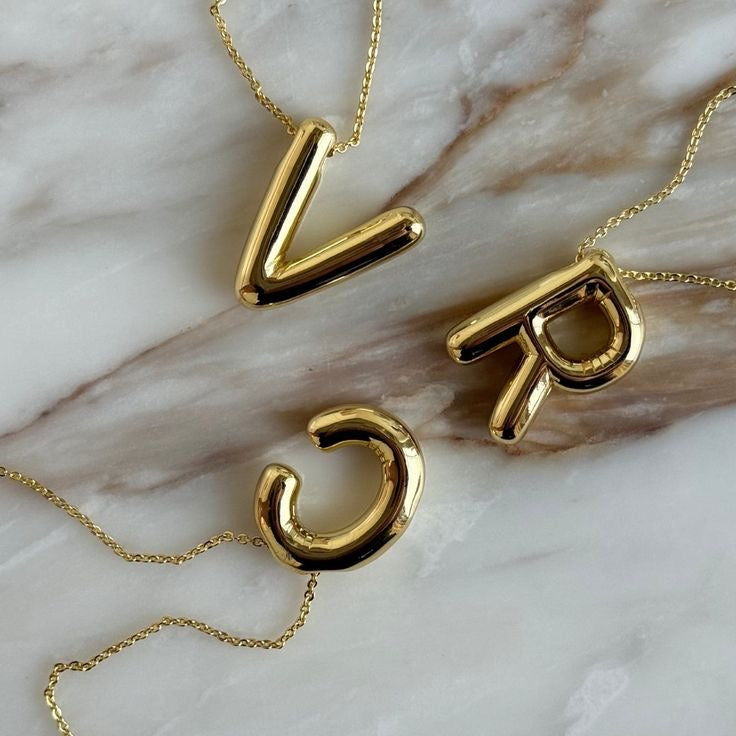 Collar Letter Chuncky Gold