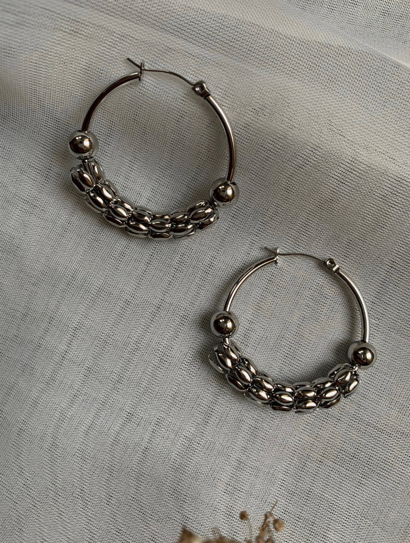 New Silver Hoops