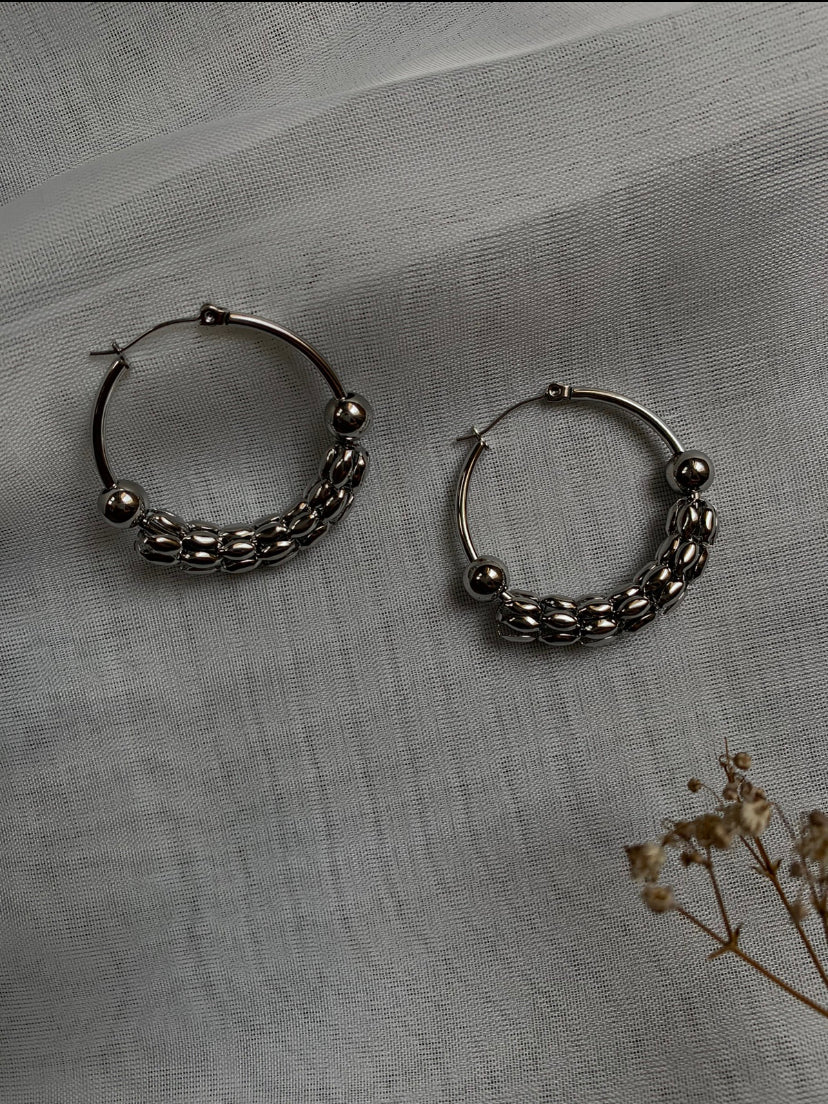 New Silver Hoops