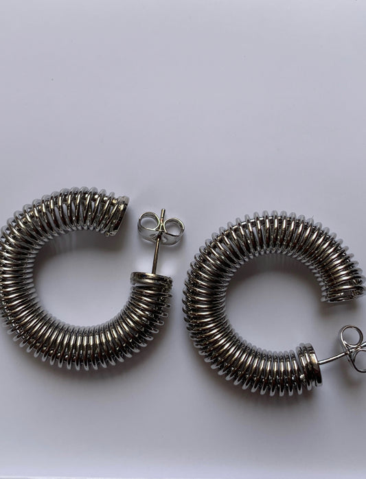 Cassandra Silver Hoops