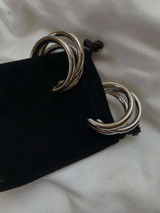 Tammy Silver Hoops