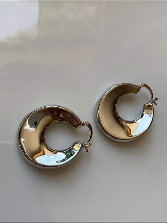 Ariana Silver Hoops